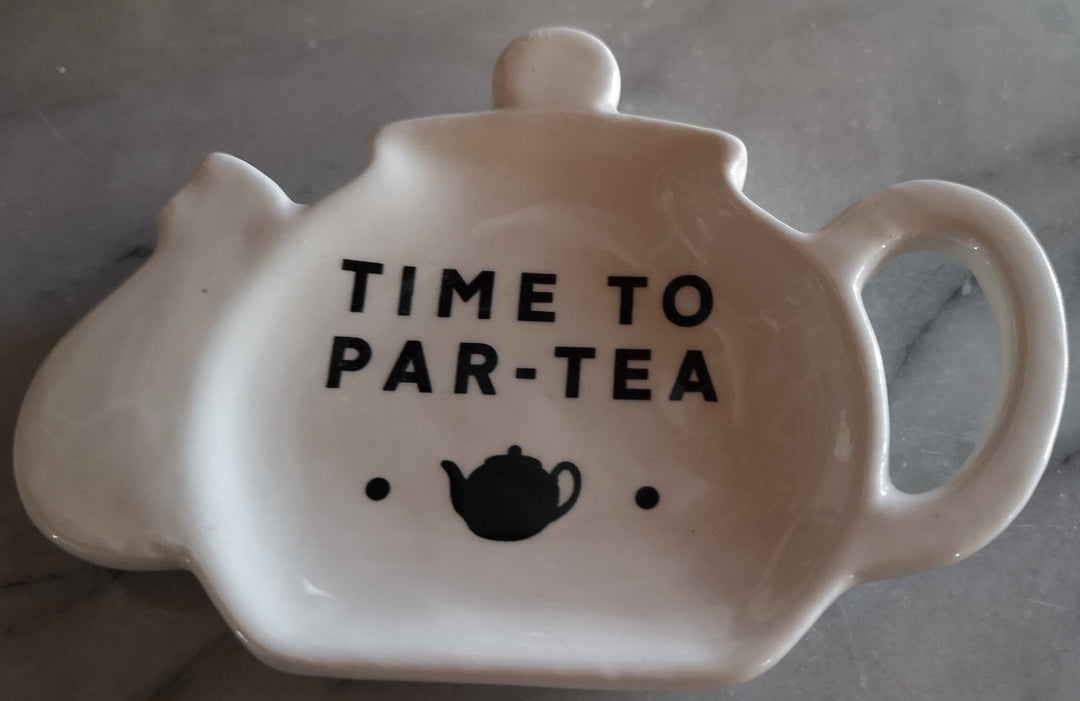 Teebeutelablage  Keramik "Time to par-tea"" - British Moments