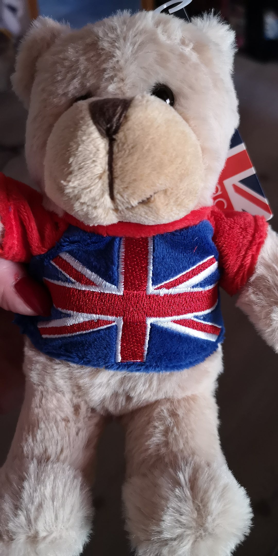 Plüsch Teddybär , mit Union Jack T-Shirt, 15 cm - British Moments