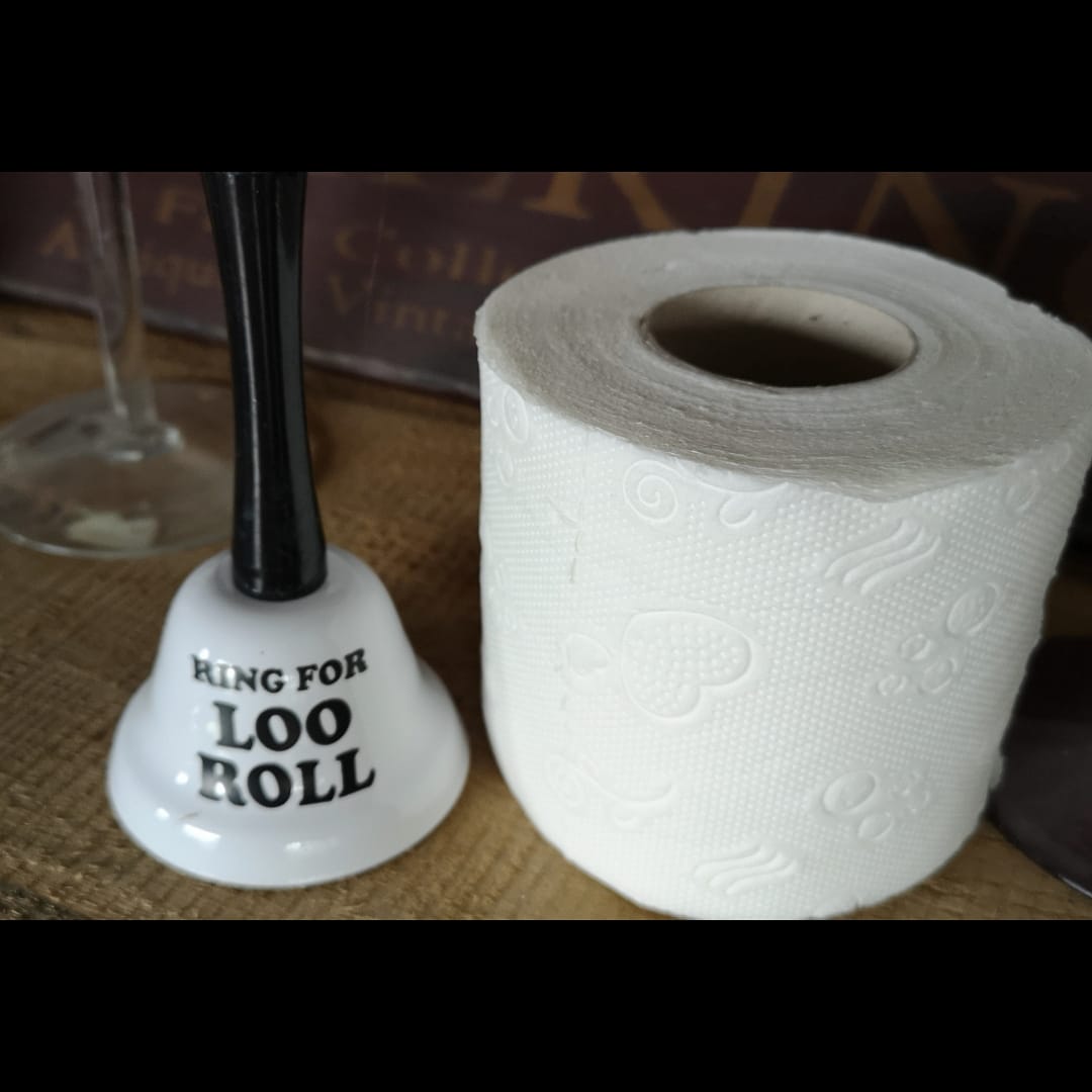 Glocke "Ring for Loo Roll" , weiß - British Moments