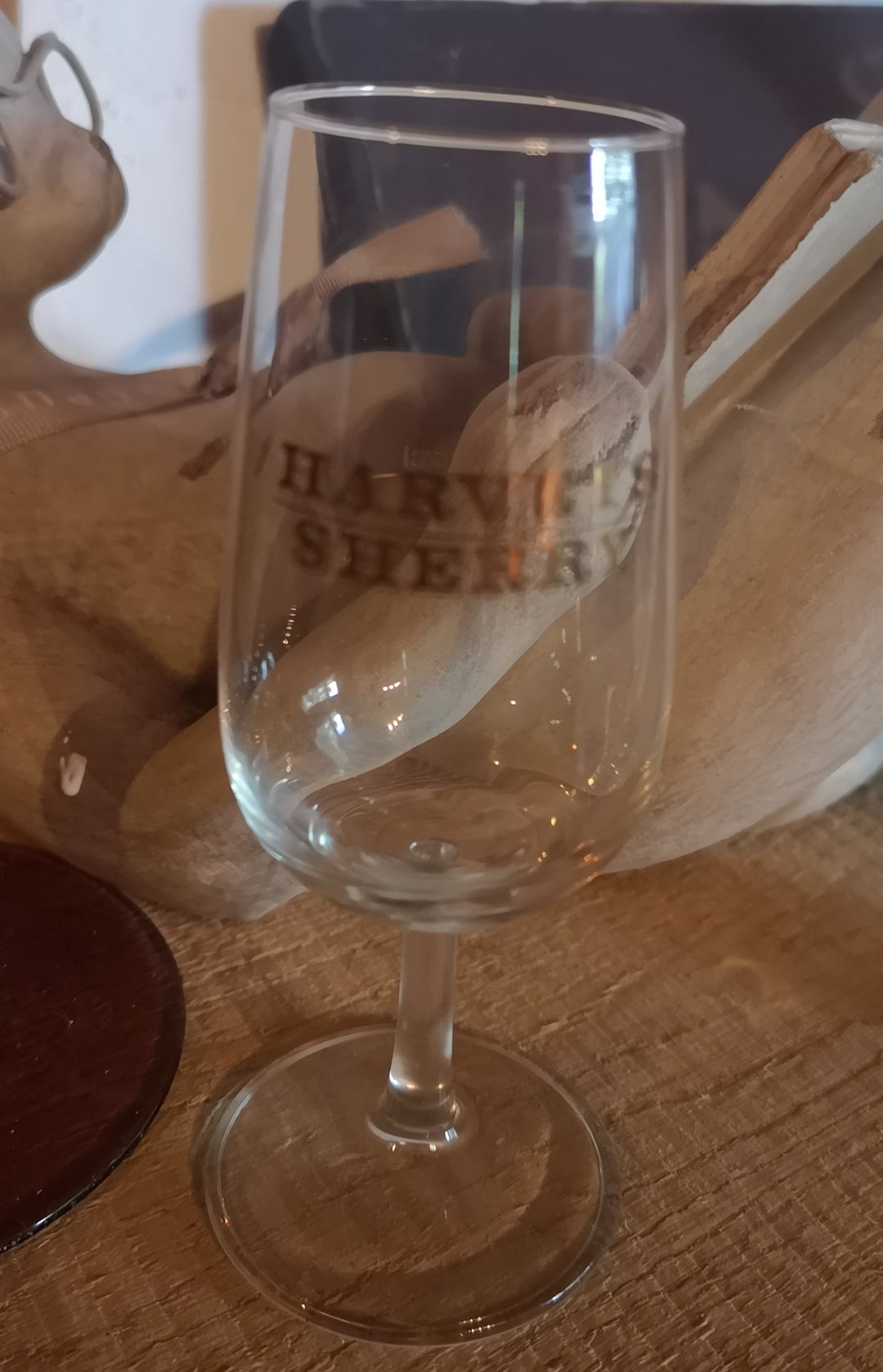 Sherry Glas  mit Beschriftung "Harvey's Sherry" - British Moments