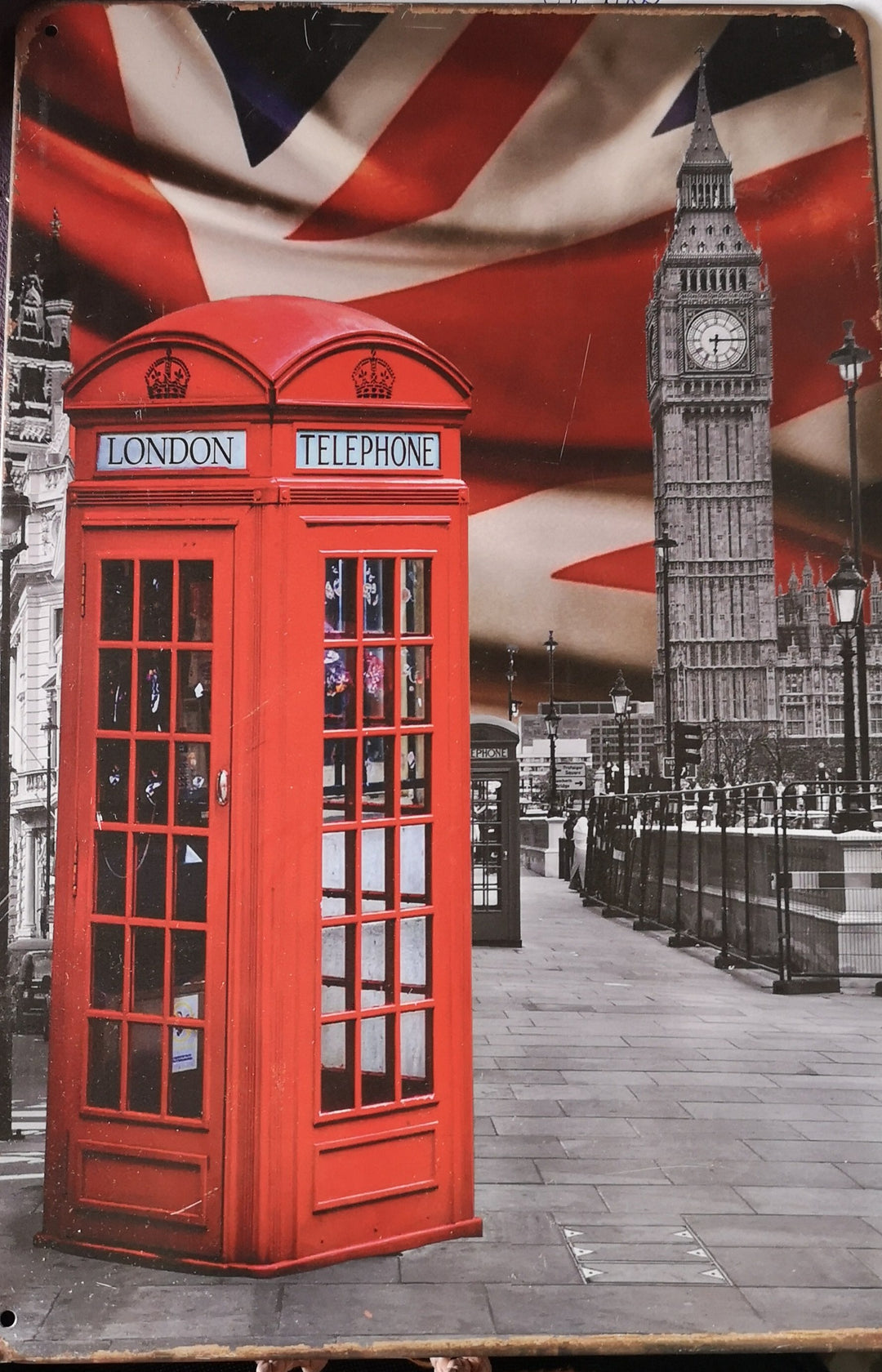 Blechschild  "London" - British Moments