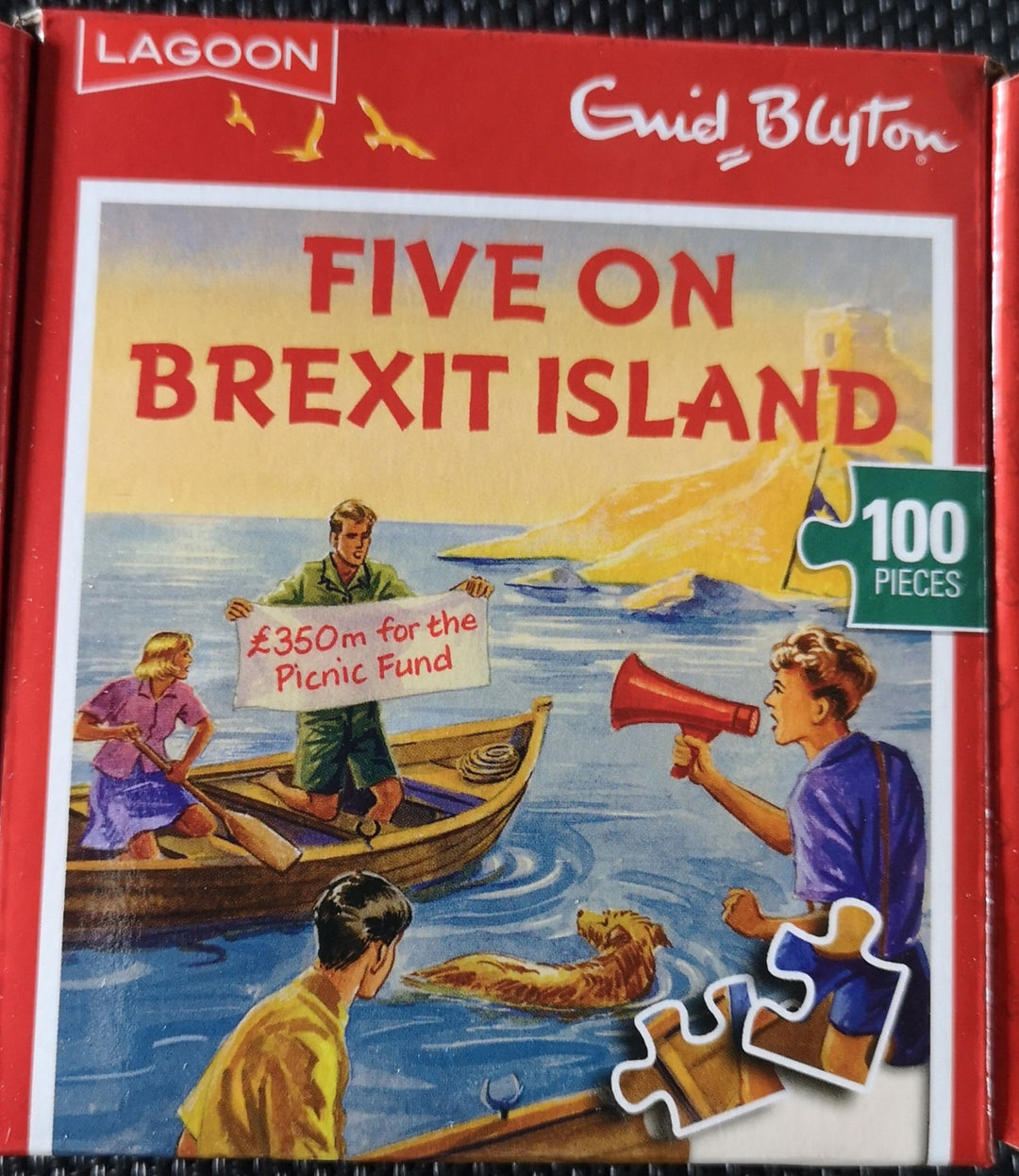 Mini-Puzzle (nach Enid Blyton) 100 Teile "Five on Brexit Island" - British Moments
