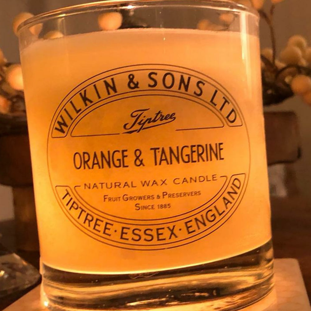 Wilkin and sons Tiptree "Orange & Tangerine "  , Duftkerze im Glas, Handarbeit, 220 gr - British Moments