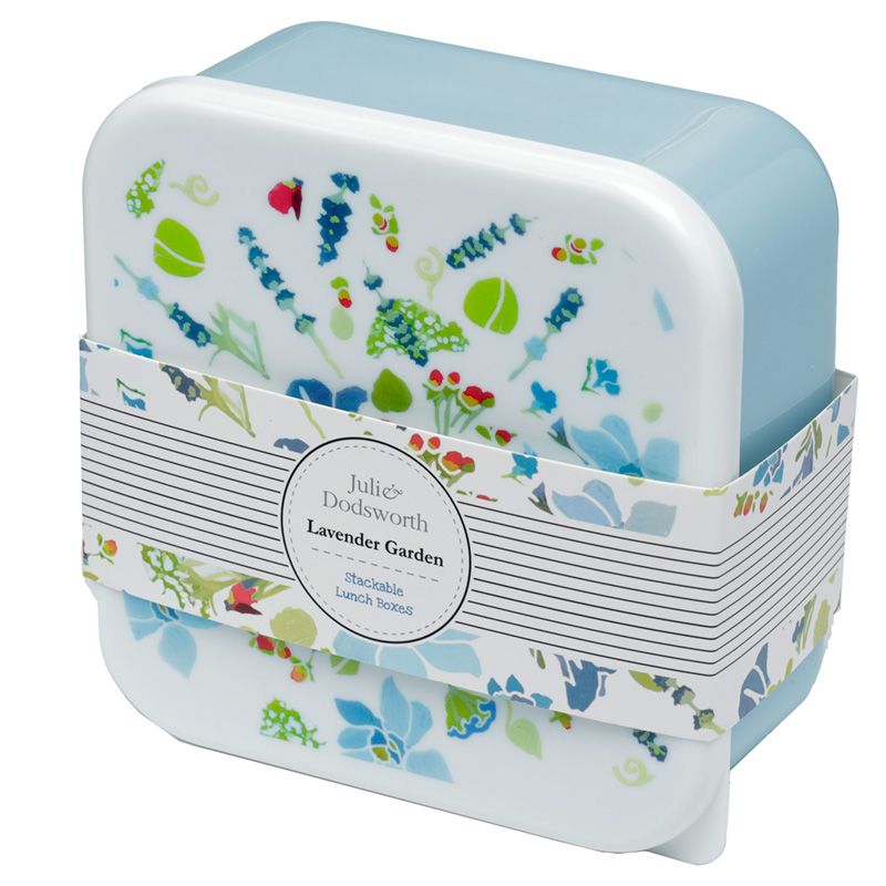 Lunchboxen/ Brotdosen, 3er Set , "Lavender Garden "designed by Julie Dodsworth