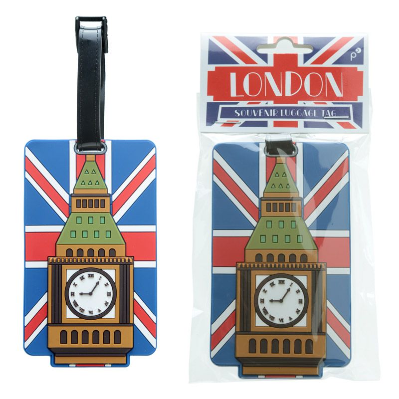PVC Gepäckanhänger - Union Jack / Big Ben - British Moments / Fernweh-Kaufhaus