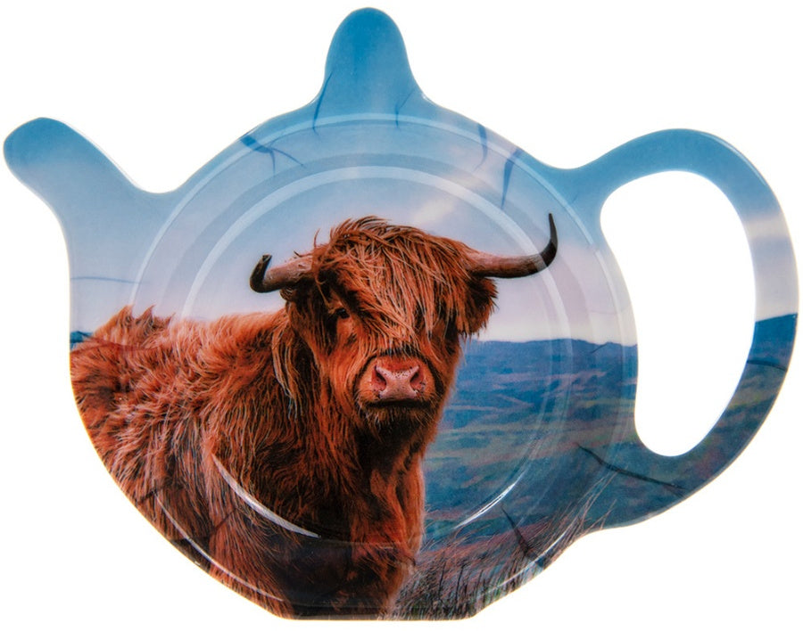 Teebeutelablage, Kunststoff, mit Motiv "Highland Cow" - British Moments