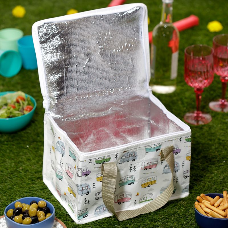 Gewebte Picknick -Kühltasche "Wohnwagen" von Wildwood - British Moments / Fernweh-Kaufhaus