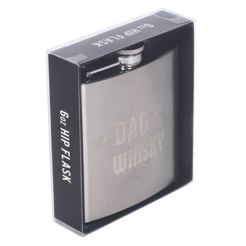 Edelstahl "Flachmann" mit Beschriftung "Dad's Whisky" - British Moments