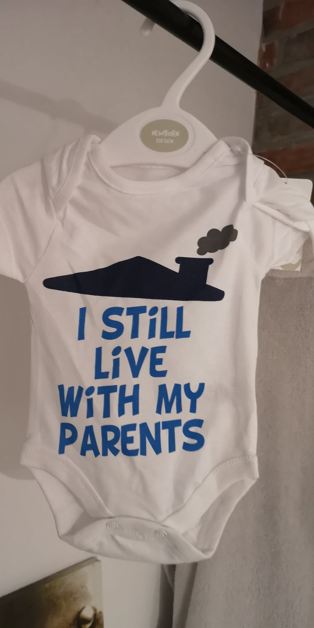 Baby Body kurzarm, "I still live with my parents" - British Moments