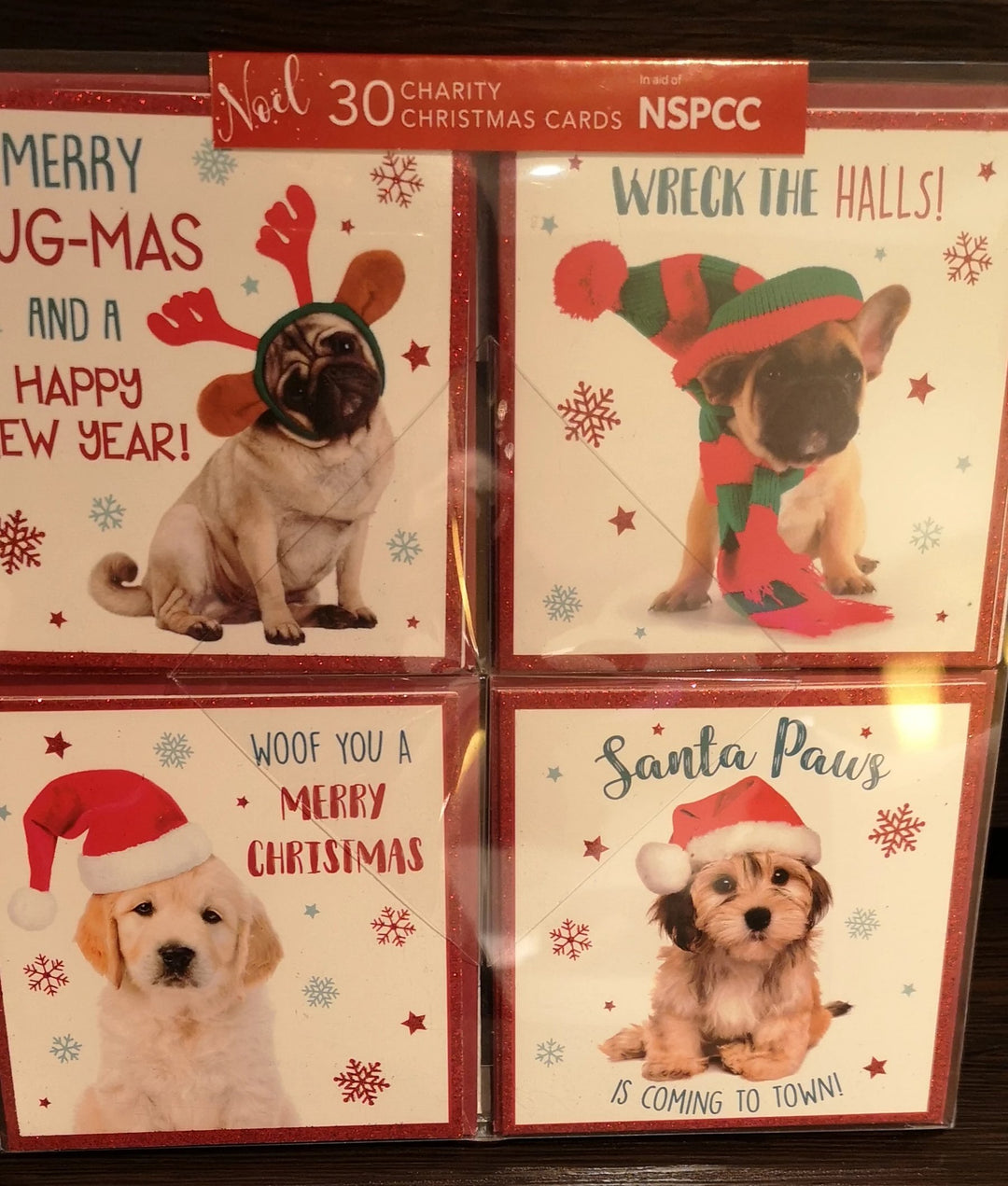 Weihnachtskarten Hund, 30 Stück, - British Moments