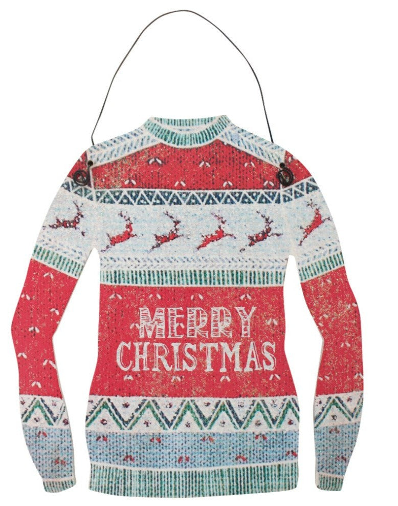 Hängedeko Holz,  "Merry christmas jumper " - British Moments