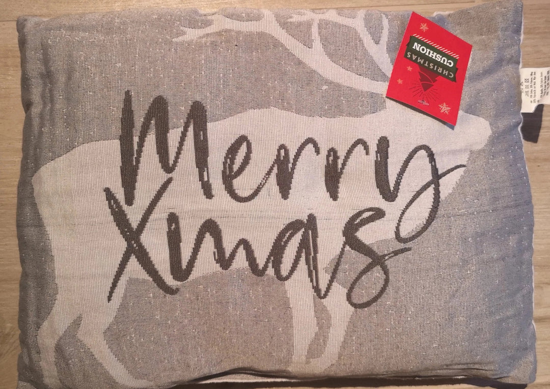 Kissen " Merry Xmas", grau - British Moments