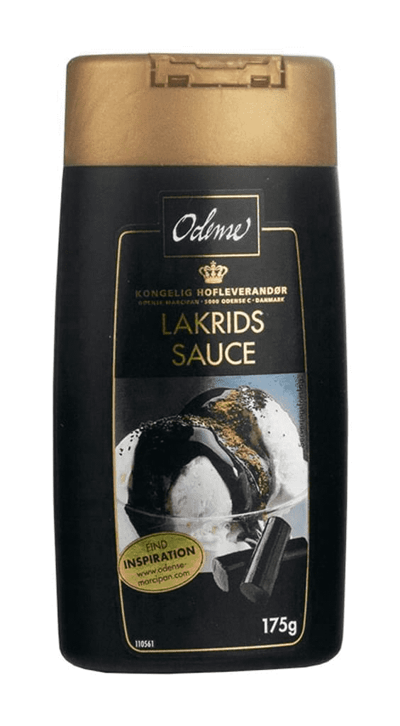 Odense Lakrids Sauce  aus Dänemark, 175g Quetschflasche - British Moments / Fernweh-Kaufhaus