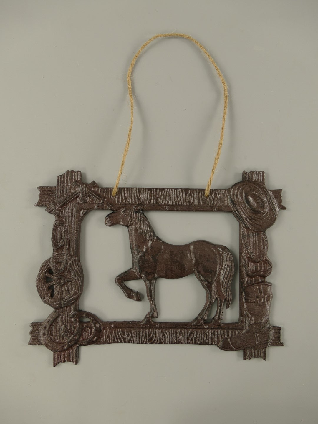 Wandschild , Eisen "Pferd", ca. 28 cm x 21 cm - British Moments / Fernweh-Kaufhaus