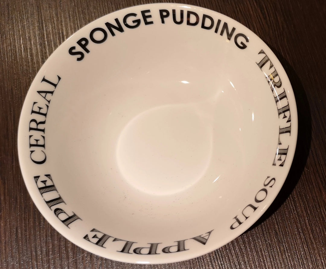 Schale, Porzellan " Sponge, Pudding, Cereal, apple pie, soup, trifle" - British Moments