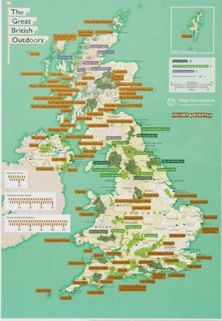Scratch Karte  zum Freikratzen GREAT BRITISH OUTDOORS - British Moments