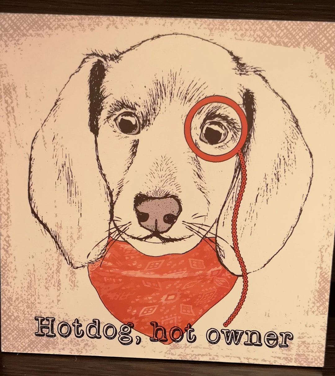 Schild " Holz, "Hot Dog, Hot owner" - British Moments
