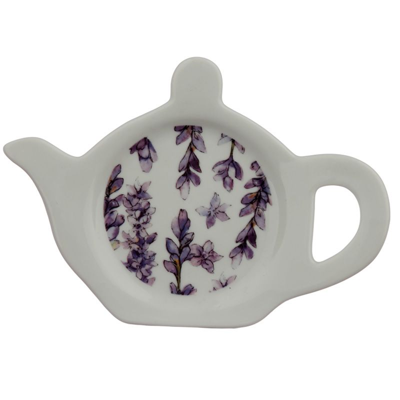 Porzellan Teebeutel Ablage-Teller "Lavendel" - British Moments / Fernweh-Kaufhaus