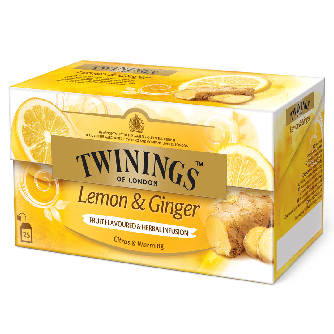 Twinings Lemon & Ginger  , 25 Teebeutel - British Moments