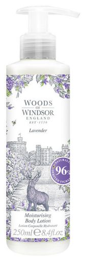 Woods of Windsor "Lavender" Bodylotion im Spender, 250 ml - British Moments / Fernweh-Kaufhaus